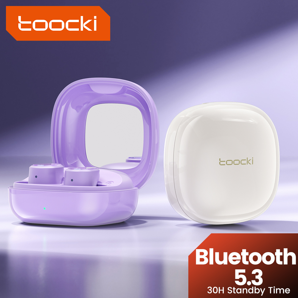 Bluetooth Headset On Ear - Toocki Bluetooth 5.3 イヤホンワイヤレス HiFi インイヤーヘッドフォンタッチコントロールマイク付きイヤホンスポーツノイズリダクションヘッドセット
