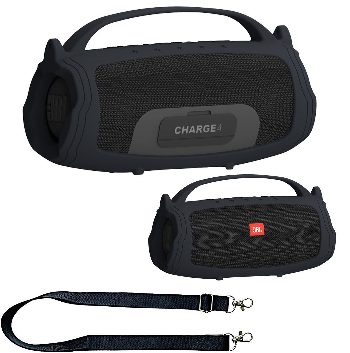 Jbl Speaker Charge 5 - シリコンストラップ付きポータブルBluetoothスピーカー,保護カバー,Jbl充電ケース,5