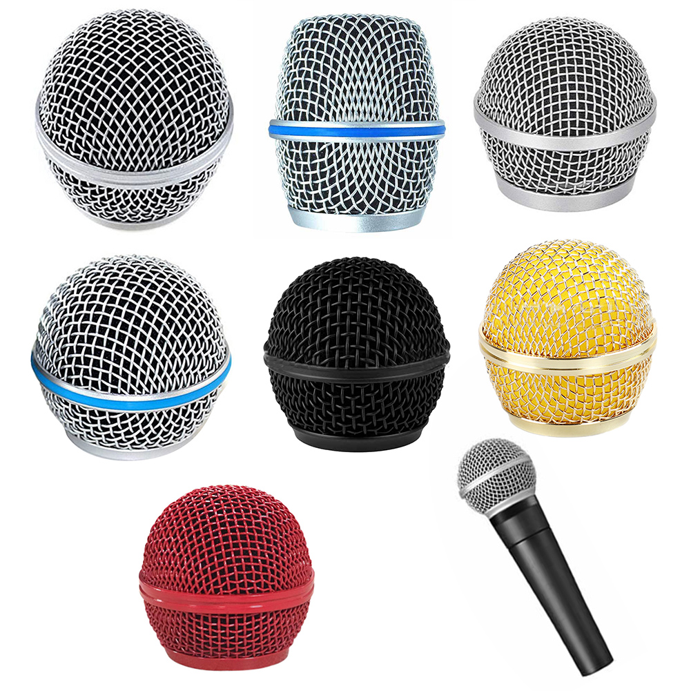 Shure Mic Sm58 - 1pc マイク交換ヘッドスチールマイクグリルカバーヘッド 58 マイク用 Shure ベータマイク交換アクセサリー