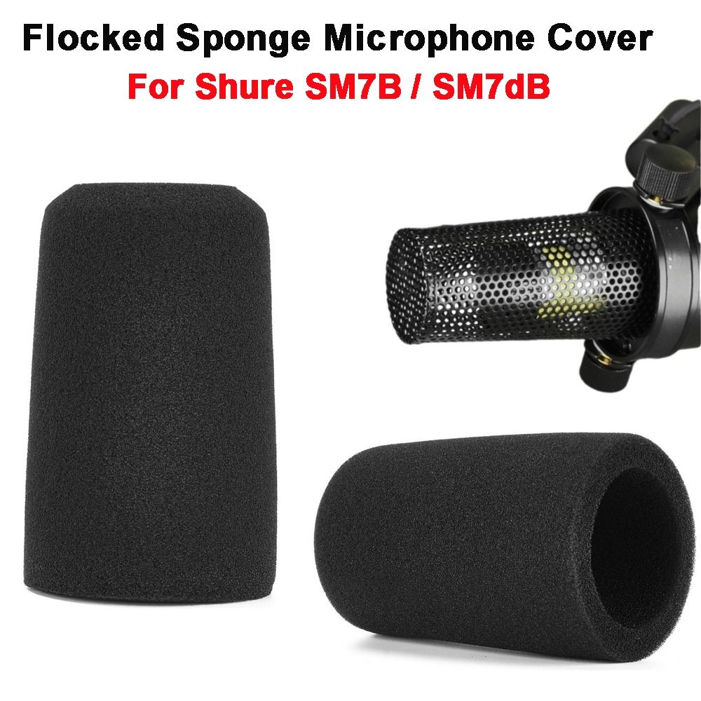 Shure Mic Sm7B - 1 個交換用マイクウィンドスクリーンカバーフロック加工スポンジフォーム防風マイクカバー Shure SM7B / SM7dB