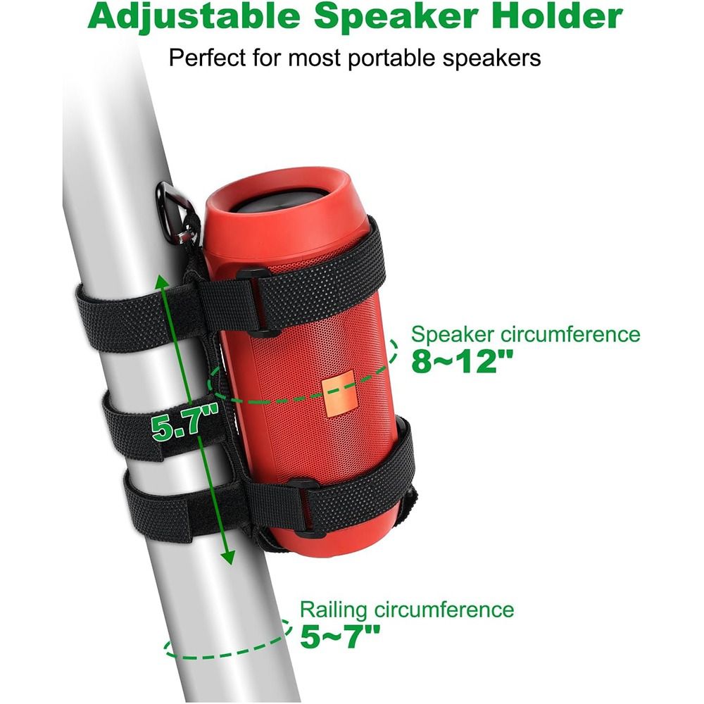 Jbl Speaker Charge 5 - 自転車/ゴルフカート/ボートの手すり用スピーカーホルダーマウント、調節可能なストラップ付き自転車スピーカー スタンドブラケット、JBL Flip 6/5 / Charge