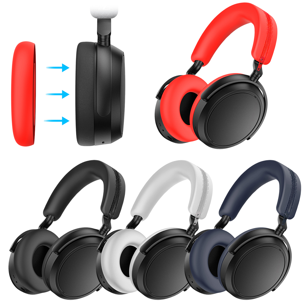 Sennheiser Headphone Momentum 4 - シリコンヘッドフォンケースイヤホンプロテクターイヤーマフシェルカバーヘッドセットスリーブ交換用ゼンハイザー MOMENTUM 4 ヘッドフォン用