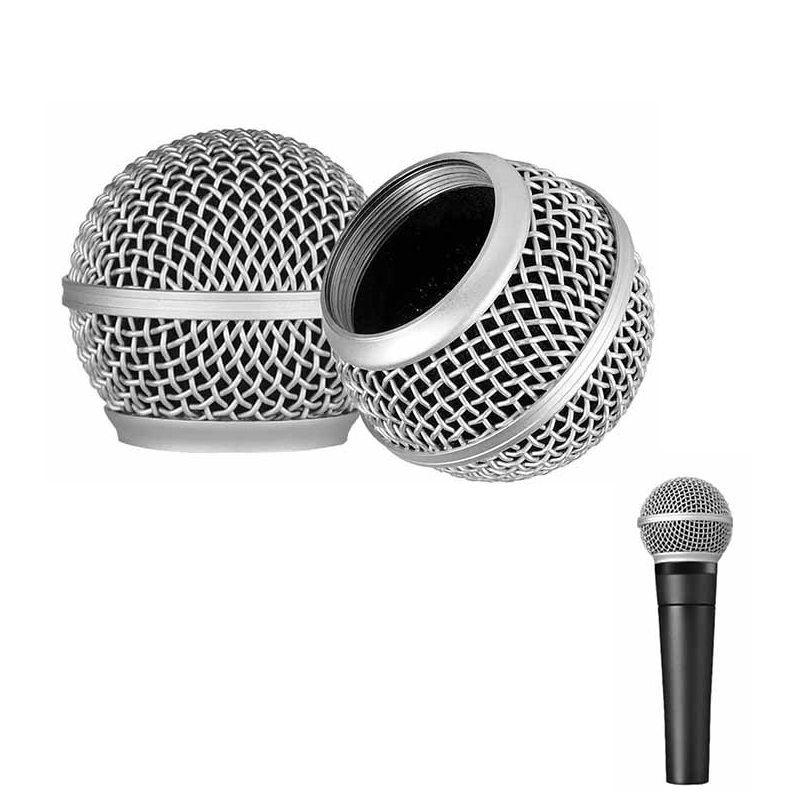Shure Mic Sm58 - 交換用マイクグリル,スチールマイクヘッドパーツ,スペアアクセサリー,shure beta58a sm58 87a