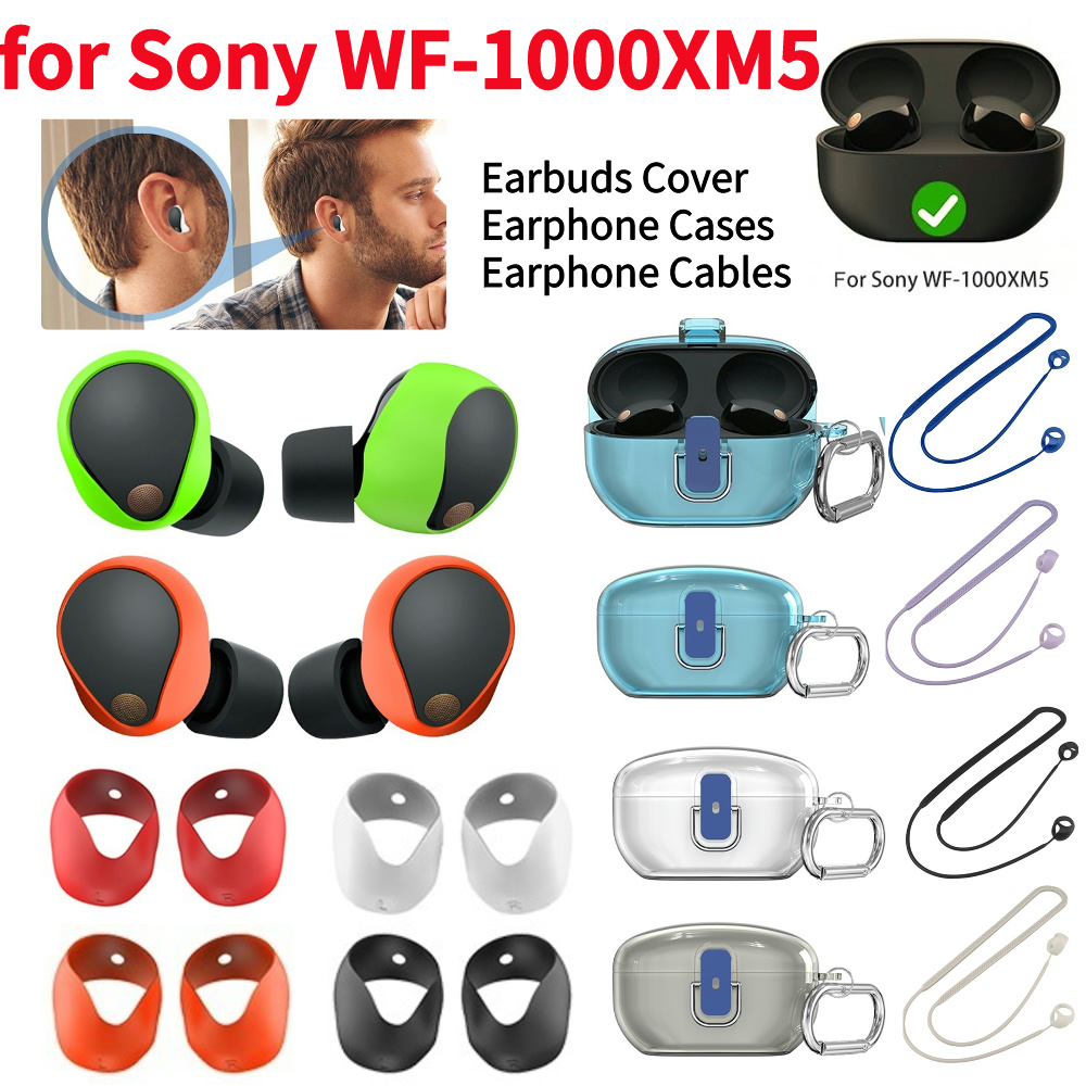 Sony Headphone Wf-1000Xm5 - シリコンイヤフォンカバー、Sony WF-1000XM5ヘッドフォン用交換用イヤホンチップ、イヤーチップ、5ペア、アクセサリー、5ペア