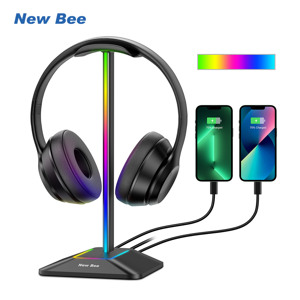 新しい Bee Z8 RGB ヘッドフォンスタンドホルダー  - Headphone Stand Desk のレビューと価格