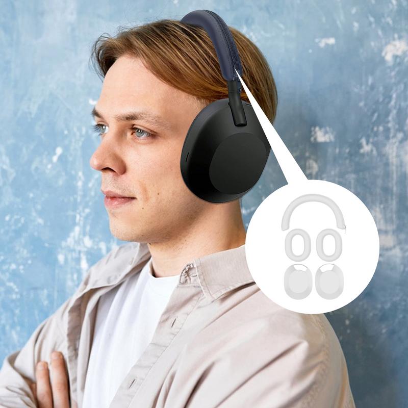 Xm5ヘッドセット用シリコン保護ヘッドセット,ヘッドフォン用 - Sony Headphone Wh-1000Xm5 のレビューと価格