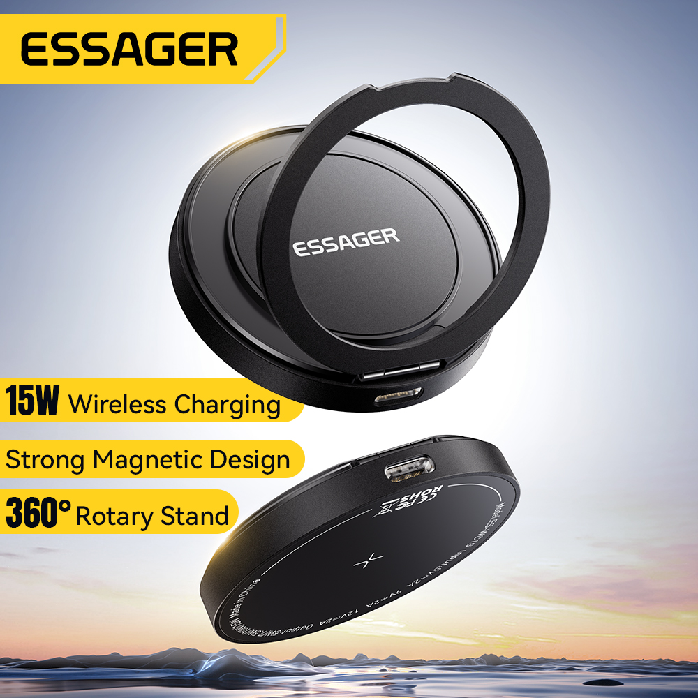 Essager 磁気ワイヤレス充電器 15 ワットケーブル付 - Usb C Earphone のレビューと価格