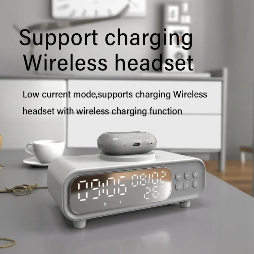 15 ワットワイヤレス充電器時間目覚まし時計 LED ナイト - Usb C Earphone のレビューと価格