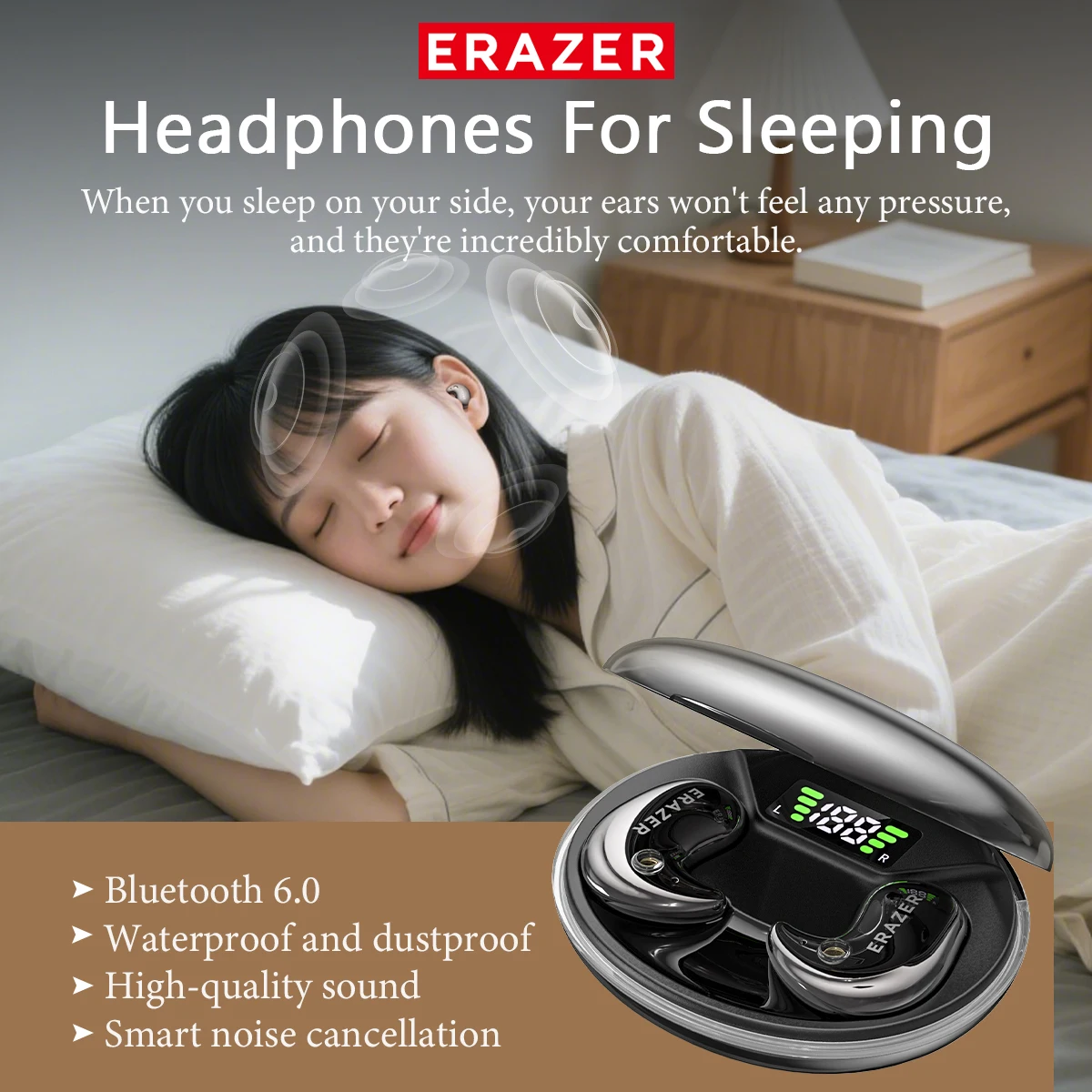 EARZER XF58 インイヤー型Bluetoothヘッド - Earbuds Charging Case のレビューと価格
