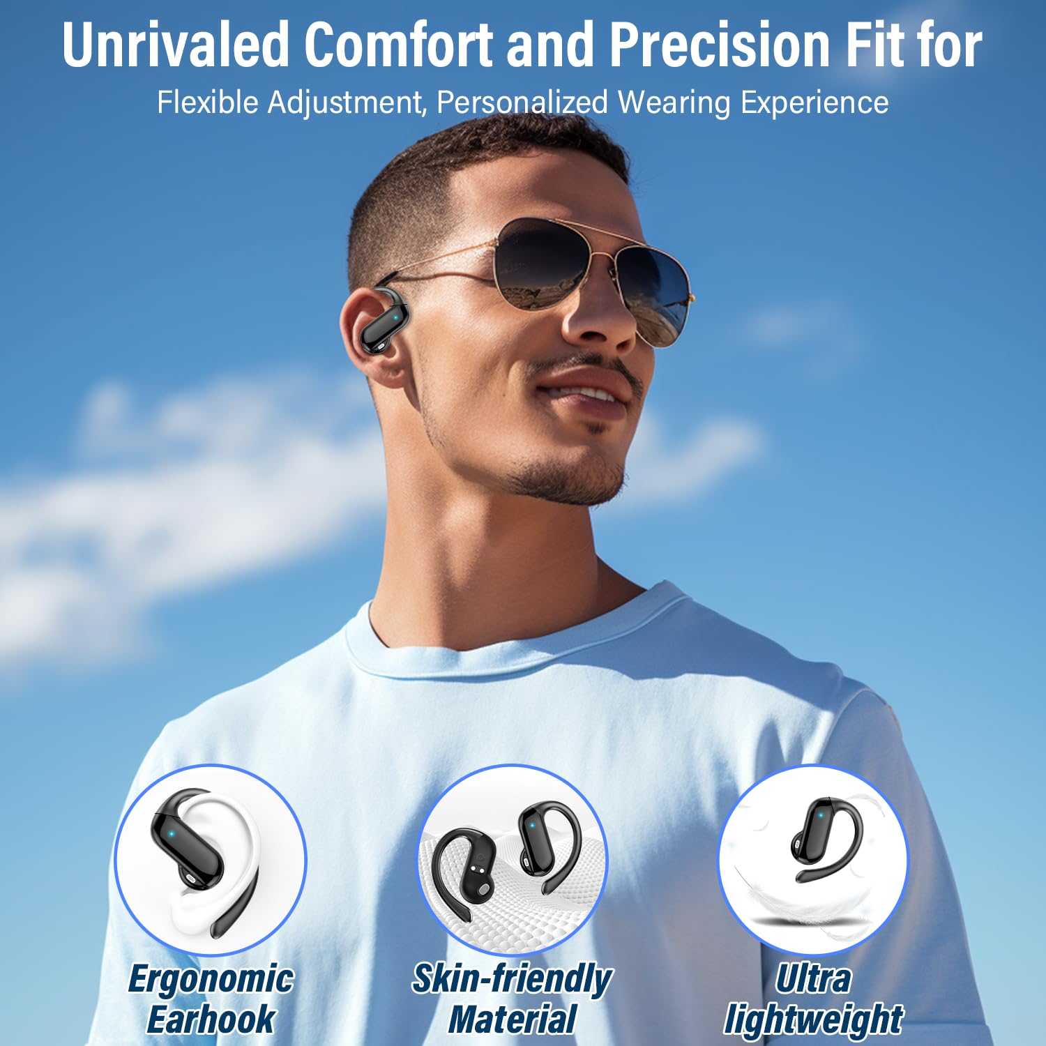 2026年オープンイヤーイヤホン Bluetooth 5.4 - Sports Earphone Hook のレビューと価格