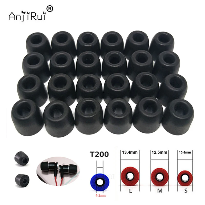 12 ペア ANJIRUI メモリーフォームイヤーパッド イ - Earphone Foam Tip のレビューと価格