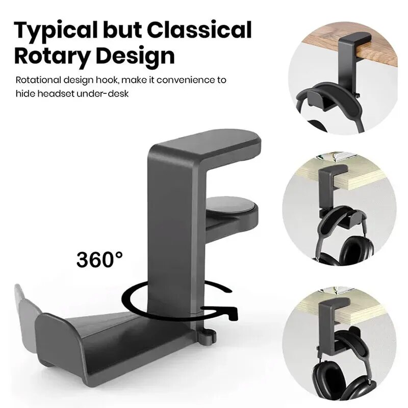 ユニバーサルゲーミングヘッドフォンスタンドヘッドセットフック - Headphone Stand Desk のレビューと価格