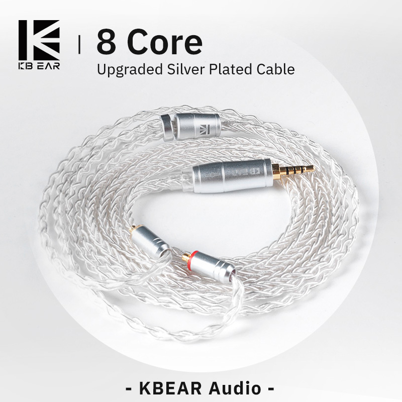 KBEAR 8 コアアップグレードシルバー有線イヤホンケーブ - In Ear Monitor Iem のレビューと価格