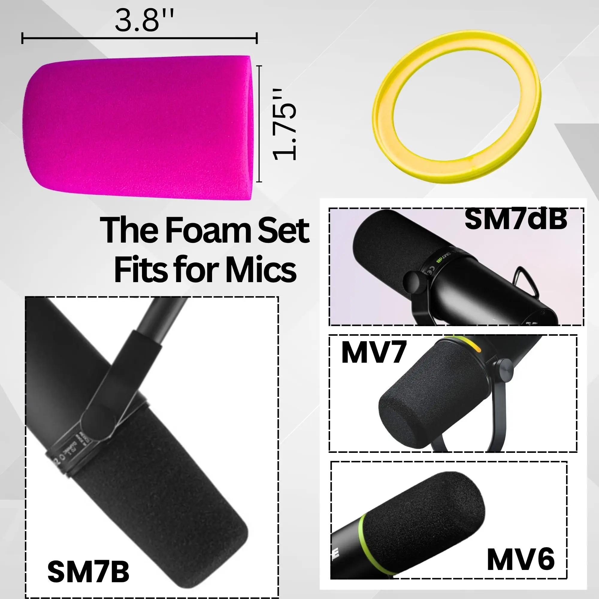 SM7b ウインドスクリーンとスポンジ（Shure SM7B - Shure Mic Sm7B のレビューと価格